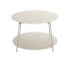 Couchtisch >55179< in grau (Kaschmirgrau), Stahlrohr, Metall - 40x65cm (HxD)