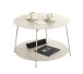 Couchtisch >55179< in grau (Kaschmirgrau), Stahlrohr, Metall - 40x65cm (HxD)