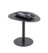 Beistelltisch >59539< in schwarz, Stahlrohr, Metall - 51x42x41cm (BxHxT)