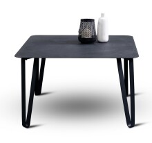 Couchtisch >Emma 3< in schwarz, Metall  -...