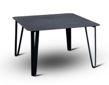 Couchtisch >Emma 3< in schwarz, Metall  - 75x45x75cm (BxHxT)