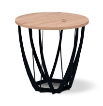 Beistelltisch >Mella 1< Metall in schwarz / Artisan...