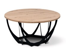 Couchtisch >Mella 2< Metall in schwarz / Artisan...