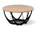 Couchtisch >Mella 2< Metall in schwarz / Artisan Eiche Dekor - 40x80 (HxD)