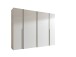 Dreh-/Schwebetürenschrank >Maturs< 10 Böden, 2 Stangen, in Weiß, Dekorfolie - 267x205x57cm (BxHxT)