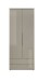 Drehtürenschrank >Jenna< 2 Türen, 2 Schübe, 1 Boden, 1 Stange, Champagner - 84x208x57 (BxHxT)