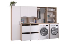 Mehrzweckschrank-Set >Laundry 1< in Eiche Dekor /...