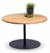 Couchtisch >Leo 1< in schwarz + Wildeiche Massivholz, Massivholz - 45x70 (HxD)