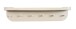 Garderobenleiste >Jil 1< 6 Haken, 1 Ablage, cremeweiß, Metall  - 70x15x12cm (BxHxT)