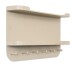 Garderobenleiste >Jil 2< 6 Haken, 2 Ablagen, cremeweiß, Metall - 70x40x12cm (BxHxT)