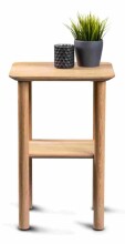 Beistelltisch >Dill 2< in Wildeiche , Massivholz -...