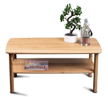 Couchtisch >Dill 2< in Wildeiche, Massivholz -...