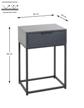 Konsolentisch >52883< in anthrazit, schwarz -...