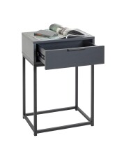 Konsolentisch >52883< in anthrazit, schwarz - 40x60x28cm (BxHxT)