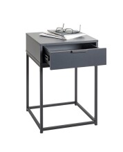 Konsolentisch >54858< in anthrazit, schwarz - 40x60x40cm (BxHxT)
