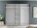 Drehtürenschrank >Aska< 6 Böden, 1 Stange, Graphit / Mauvella Eiche Dekor - 249x210x53 (BxHxT)