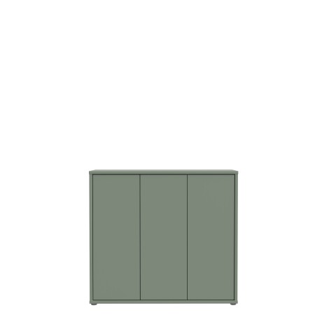 Schuhkommode >ALICE SPRINGS< 8 Böden, push to open, in Salbei - 109,2x99,1x34,9cm (BxHxT)
