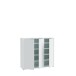 Schuhkommode >ALICE SPRINGS< 8 Böden, push to open, in Secret grey - 109,2x99,1x34,9cm (BxHxT)