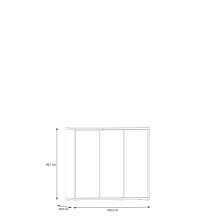 Schuhschrank >ALICE SPRINGS< 8 Böden, push to open, Artisan Eiche Dekor - 109,2x99,1x34,9cm (BxHxT)