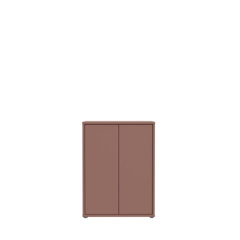 Schuhkommode >ALICE SPRINGS< 4 Böden, push to open, in Terrakotta - 74,5x99,1x34,9cm (BxHxT)