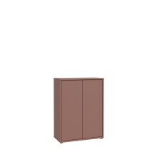 Schuhkommode >ALICE SPRINGS< 4 Böden, push to open, in Terrakotta - 74,5x99,1x34,9cm (BxHxT)