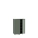 Schuhkommode >ALICE SPRINGS< 4 Böden, push to open, in Salbei - 74,5x99,1x34,9cm (BxHxT)