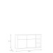 Sideboard >BREATHTAKER<  2 Türen, 2 Schübe, Terrakotta / Mauvella Eiche - 160x83,1x41,3 (BxHxT)