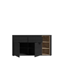 Sideboard >BREATHTAKER< 2 Türen, 2 Schübe, Cabezone + Artisan Eiche - 160x83,1x41,3cm (BxHx)