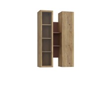 Hängevitrine >BREATHTAKER< 2 Türen, Terrakotta / Mauvella Eiche Dekor - 84,2x134,6x33,9cm (BxHxT)