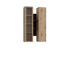 Hängevitrine >BREATHTAKER< 2 Türen, Artisan - Cabezone Eiche Dekor - 84,2x134,6x33,9 (BxHxT)