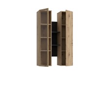 Hängevitrine >BREATHTAKER< 2 Türen, Artisan - Cabezone Eiche Dekor - 84,2x134,6x33,9 (BxHxT)