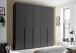 Drehtürenschrank >Kevo< 3 Böden, 3 Stangen, Graphit, Holzwerkstoff - 225x225x52 (BxHxT)