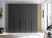 Drehtürenschrank >Kevo< 3 Böden, 3 Stangen, Graphit, Holzwerkstoff - 225x225x52 (BxHxT)