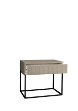 Nachtkommode >Marle< große Schublade, Farbe Kaschmir, Holzwerkstoff - 60x51,7x38,5 (BxHxT)