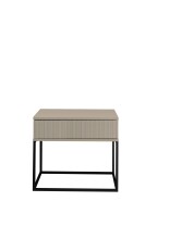Nachtkommode >Marle< große Schublade, Farbe Kaschmir, Holzwerkstoff - 60x51,7x38,5 (BxHxT)