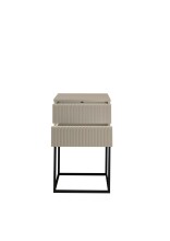 Nachtkommode >Marle< 2 Schubladen, Farbe Kaschmir, Holzwerkstoff - 40x65x38,5cm (BxHxT)