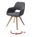 Drehstuhl >ASELLA< in anthrazit, Stoffmix Fantasy/ Arizona - 56x86x64cm (BxHxT)