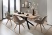 Drehstuhl >ASELLA< in cappuccino, Stoffmix Fantasy/ Arizona - 56x86x64cm (BxHxT)