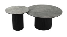 Couchtisch >2302< (2er Set) Ø 80 cm /...
