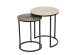 Beistelltisch >1127< (2er Set) in Silber / Gold, Aluminiumguss - 54x45cm (HxD)