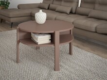 Couchtisch >BREATHTAKER< mit Ablage, 4 Fächer, Terrakottafarbig - 45,5x74,7cm (HxD)