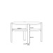Couchtisch >BREATHTAKER< mit Ablage, 4 Fächer, Terrakottafarbig - 45,5x74,7cm (HxD)