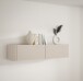 Hängeschrank >BREATHTAKER< 2 Klappen, 2 Fächer, Sandfarbig - 128,6x30,1x34cm (BxHxT)