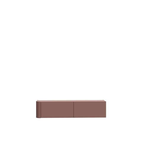 Hängeschrank >BREATHTAKER< 2 Klappen, 2 Fächer, Terrakottafarbig - 128,6x30,1x34cm (BxHxT)