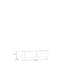 Hängeschrank >BREATHTAKER< 2 Klappen, 2 Fächer, Terrakottafarbig - 128,6x30,1x34cm (BxHxT)