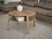 Couchtisch >BREATHTAKER< rund, 4 Fächer, 1 Boden, Mauvella Eiche Dekor - 45,5x74,4cm (HxD)