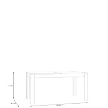 Kulissen-Esstisch >BREATHTAKER< ausziehbar bis 206,6cm, sandfarbig - 160/206,6x72,7x90,4cm (BxHxT)