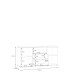 TV-Schrank >GANYMEDE< 2 Türem, 2 Schübe, sandfarbig - 129,8x63,1x41,3cm (BxHxT)