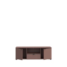 Lowboard >GANYMEDE< 2 Türen, Schublade, Fach, terrakottafarbig - 129,8x43,9x41,3cm (BxHxT)