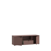Lowboard >GANYMEDE< 2 Türen, Schublade, Fach, terrakottafarbig - 129,8x43,9x41,3cm (BxHxT)